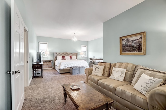 view of carpeted bedroom