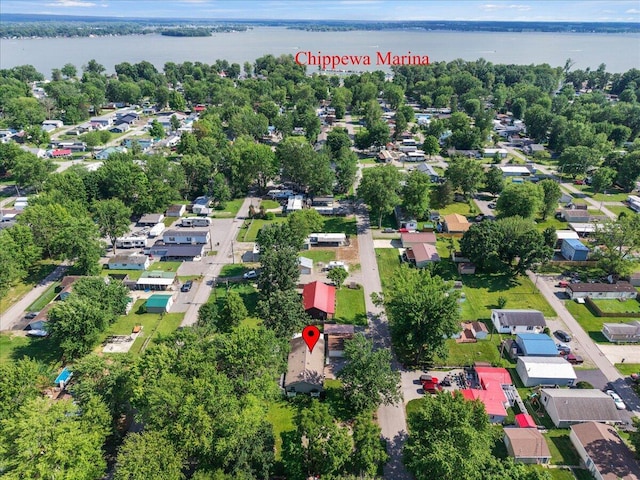 11372 Powhatan Path, Lakeview, OH 43331 - aerial overview of property's location featuring a large body of water and nearby suburban area