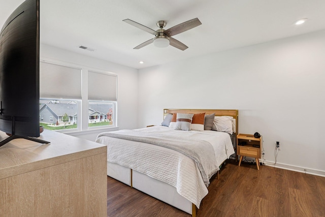 8202 Cherry Birch Dr, Tipp City, OH 45371 - bedroom with wood finished floors, recessed lighting, and a ceiling fan