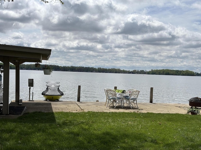 14072 Seminole Path, Lakeview, OH 43331 - dock area with a water view and a yard