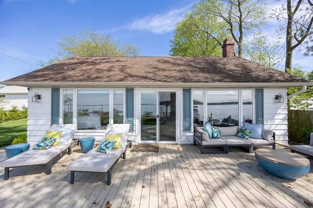 14072 Seminole Path, Lakeview, OH 43331 - wooden deck featuring outdoor lounge area