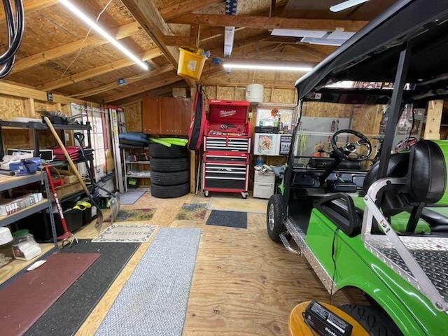 storage room with a garage