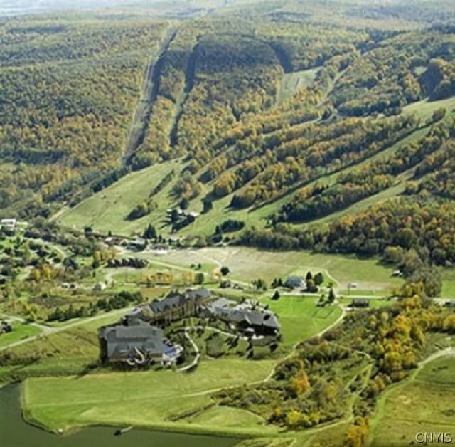 aerial view with a rural view