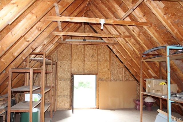 view of attic