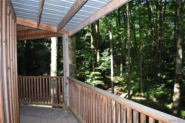 exterior space featuring a pergola