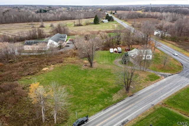 bird's eye view featuring a rural view