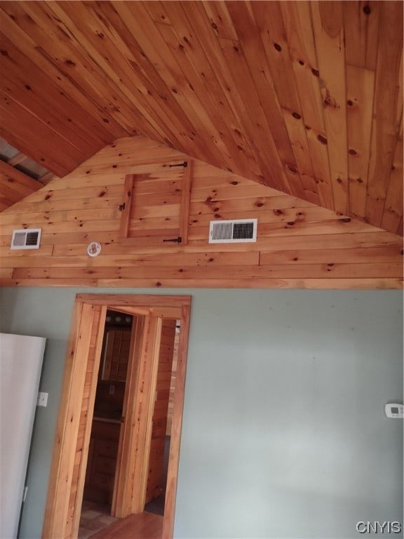 details featuring wood ceiling