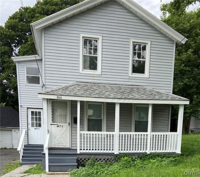 view of front of property featuring a porch