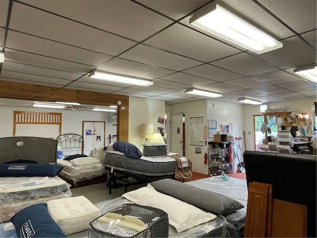 interior space featuring a paneled ceiling