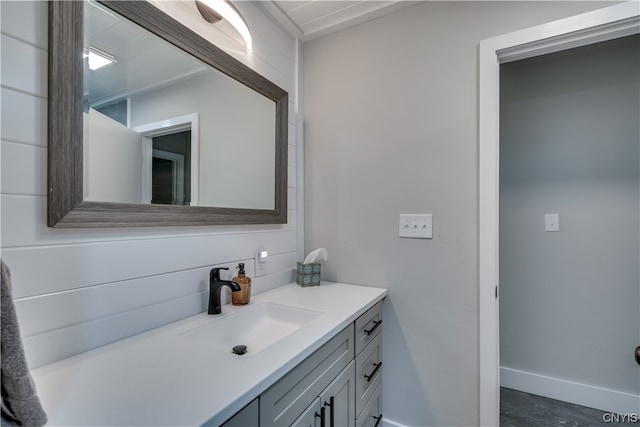 bathroom featuring vanity