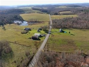 aerial view featuring a rural view