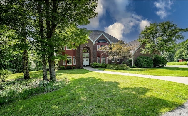 view of front of house with a front yard