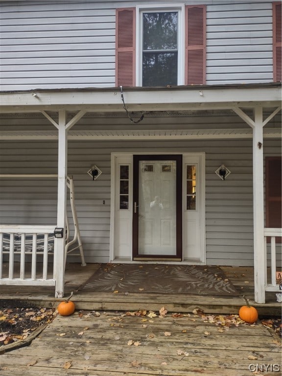 view of doorway to property