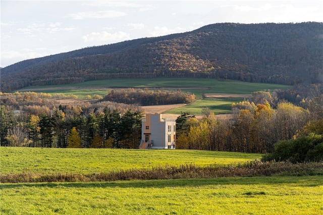 view of mountain feature featuring a rural view