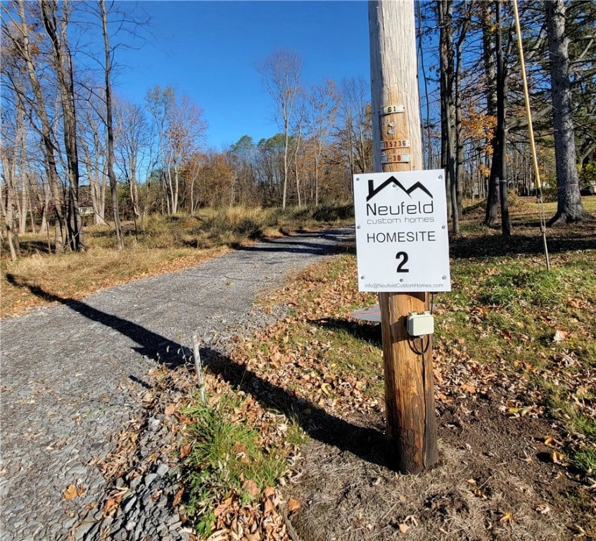 view of community sign