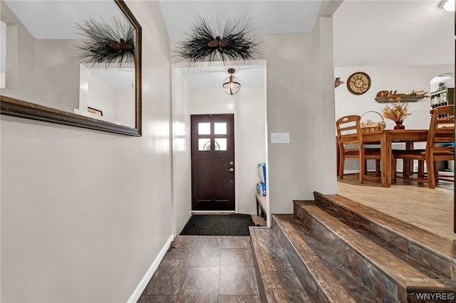 view of tiled foyer