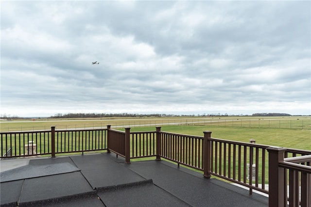 view of patio with a rural view