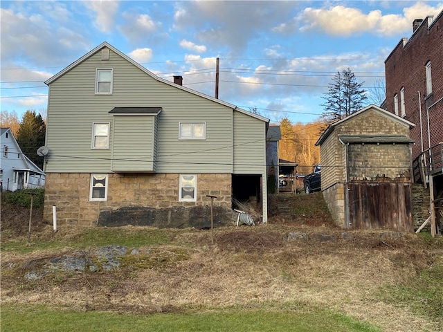 view of rear view of property