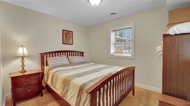 view of carpeted bedroom