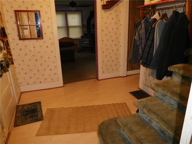 bathroom featuring hardwood / wood-style flooring