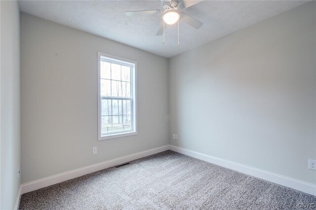 LOT214 Tall Tree Ln, Lysander, NY 13027 - carpeted spare room featuring ceiling fan, baseboards, and visible vents