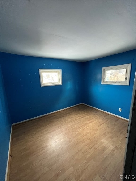 empty room featuring light hardwood / wood-style flooring