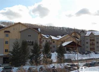 view of snow covered property