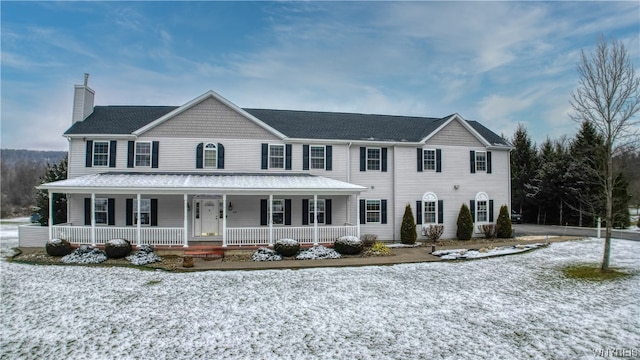 view of front of home with a porch