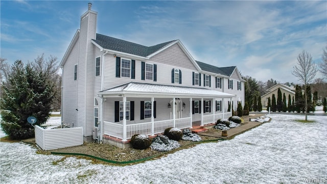 view of front of home with a porch