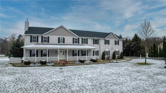 view of front of home featuring covered porch