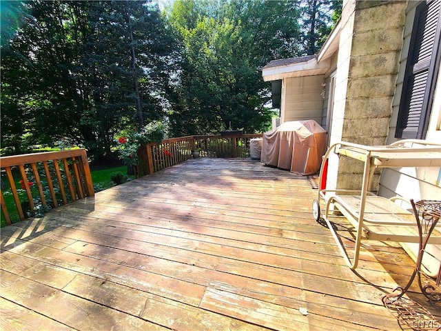 deck with grilling area