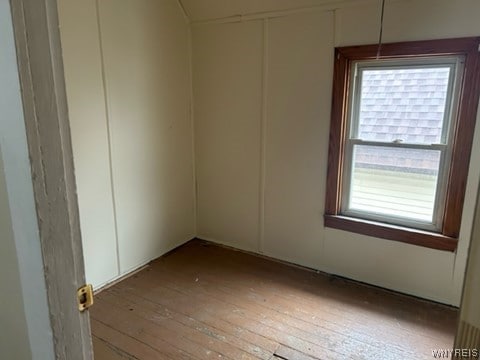 spare room featuring light hardwood / wood-style flooring