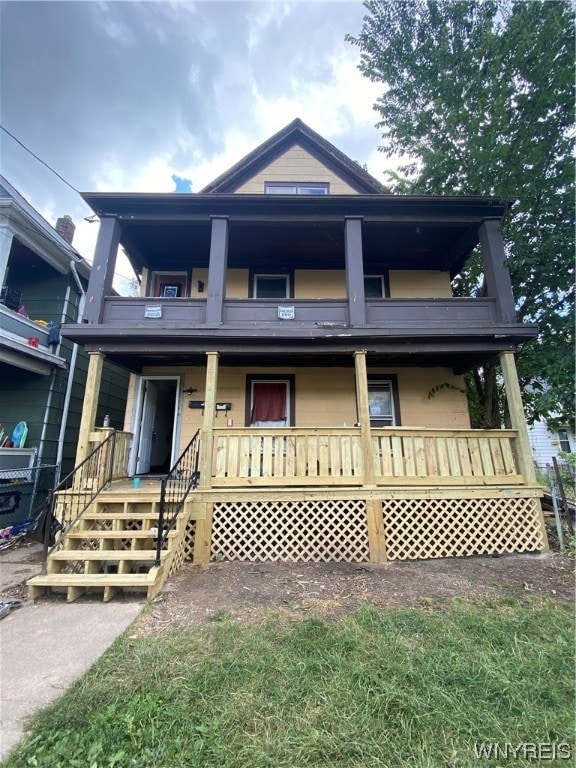 view of front of home with a porch