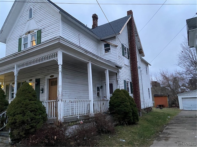 view of front of house with covered porch