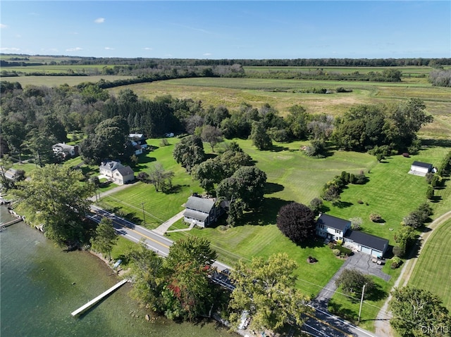 drone / aerial view with a rural view