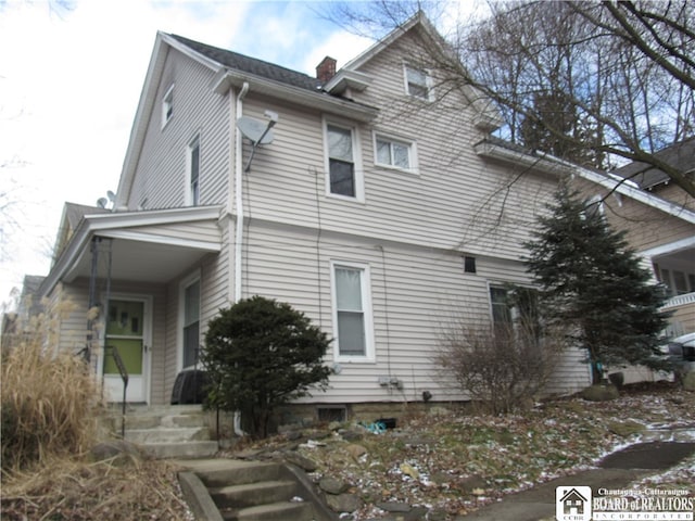 view of rear view of property