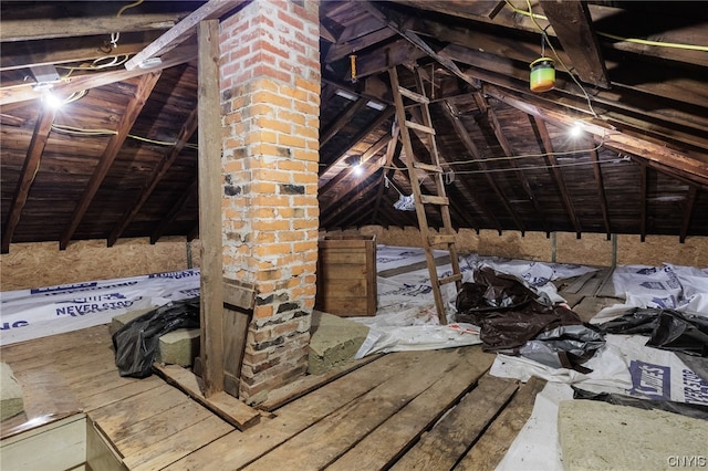 view of attic