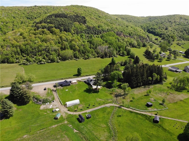 bird's eye view featuring a rural view