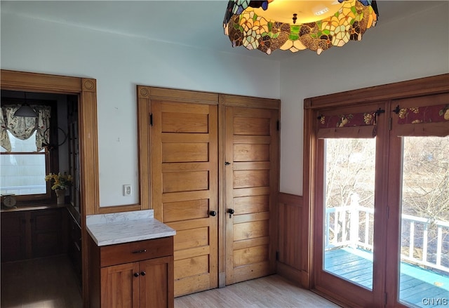 interior space featuring light hardwood / wood-style floors