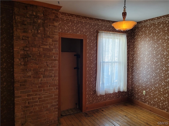 empty room featuring wood-type flooring