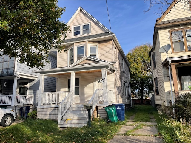 view of front of house with covered porch