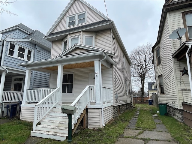 view of front of house featuring covered porch