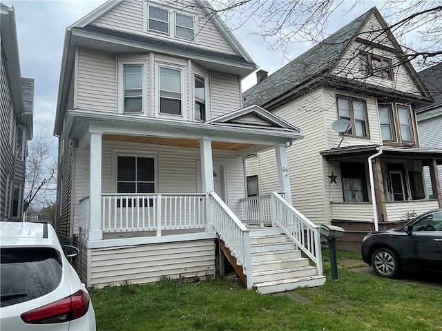 view of front facade with covered porch