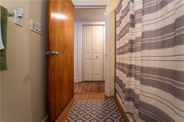 interior space featuring dark hardwood / wood-style floors