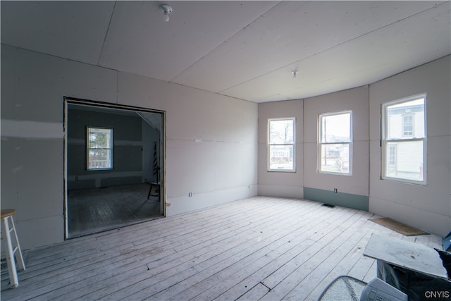 empty room featuring light hardwood / wood-style floors