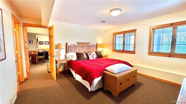 view of carpeted bedroom