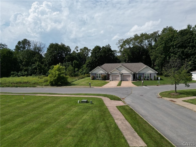 exterior space featuring a garage