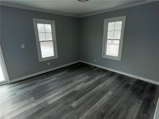 2125 Transit Rd, Elma, NY 14059 - empty room with ornamental molding and dark wood finished floors