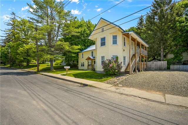 view of front property with a front yard