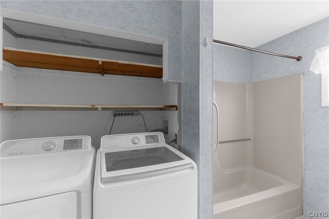 laundry room with washer and clothes dryer